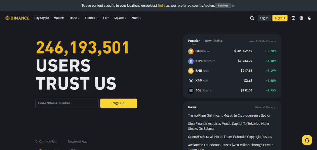 Flipster Exchange Alternative Binance