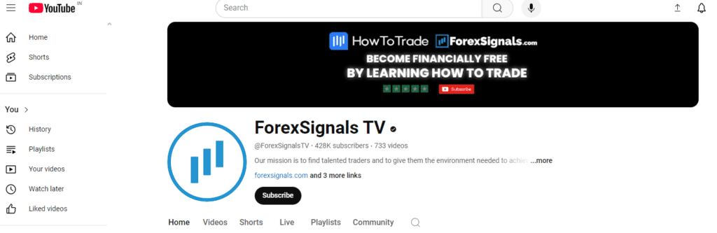 10 Best Forex Trading YouTube Channels 8 ForexSignals TV Best Forex Trading YouTube Channels