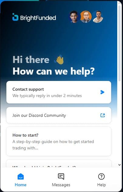 BrightFunded Customer Support