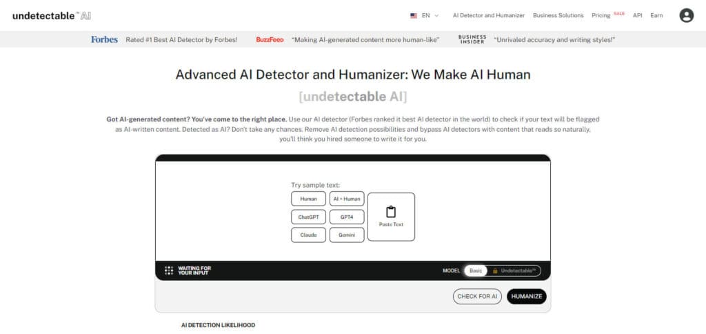 10 Best Ai Humanizer Tool In 2026 2 Undetectable AI