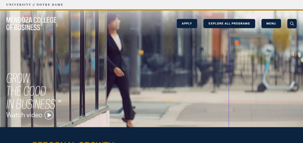 10 Best Finance Undergraduate Schools 10 University of Notre Dame (Mendoza College of Business)