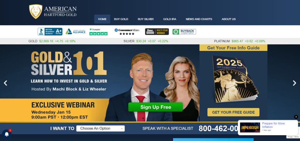 10 Best Gold IRA Companies In 2026 5 American Hartford Gold