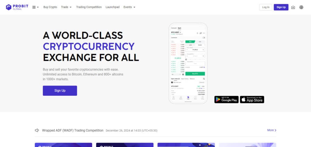ProBit  Biggest Crypto Exchanges By Volume