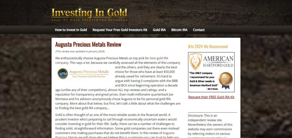 10 Best Gold IRA Companies In 2026 8 Augusta Precious Metals