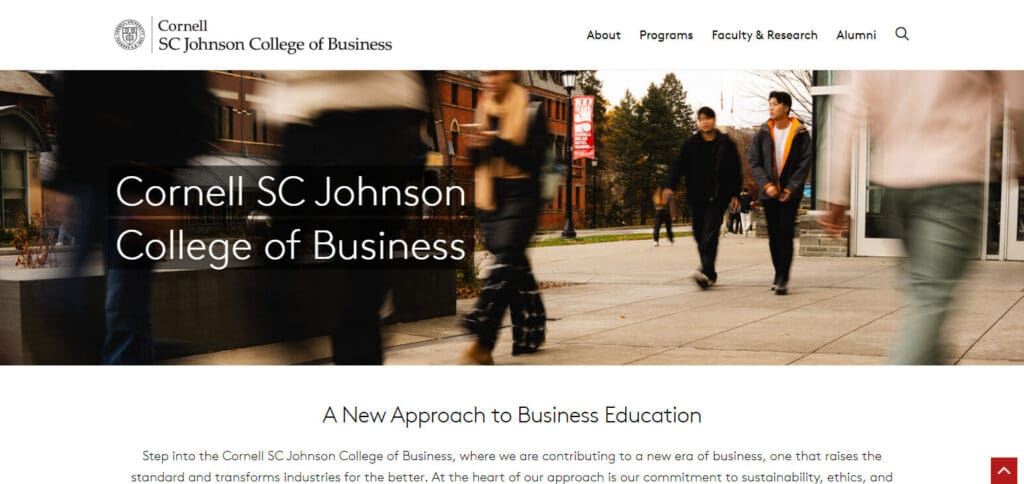 10 Best Finance Undergraduate Schools 4 Cornell University (SC Johnson College of Business)