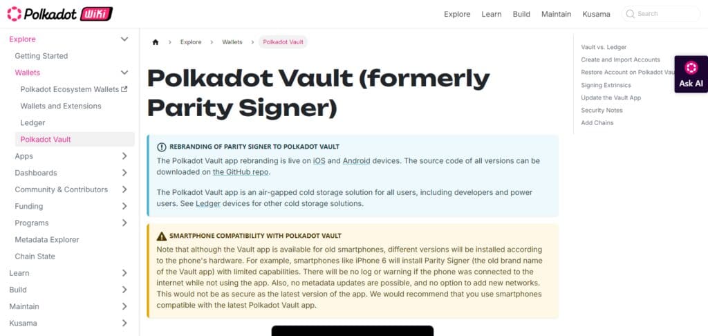 Polkadot Vault