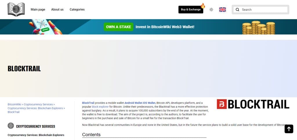 Blocktrail Blockchain Explorer