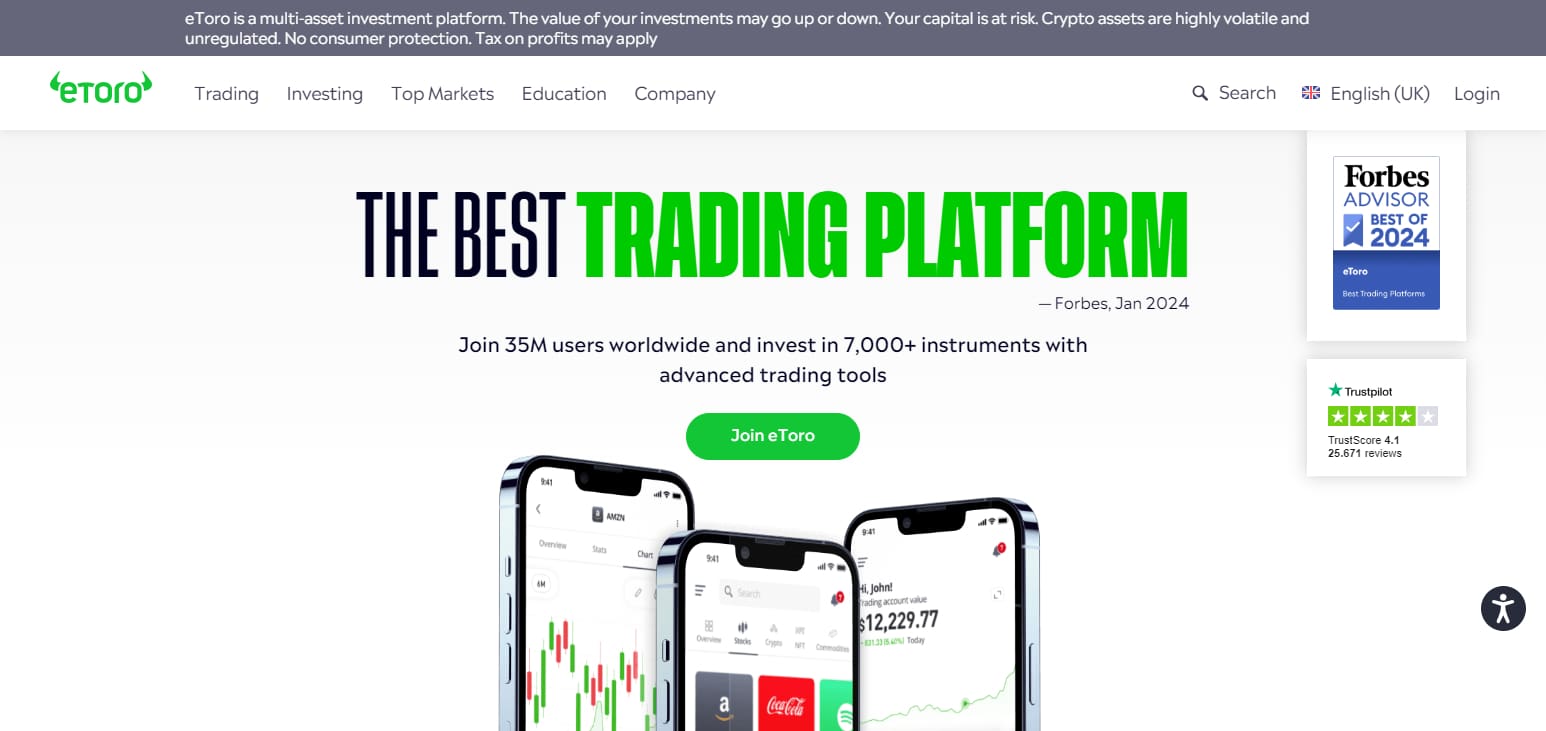 eToro Aims for US IPO with $5B Valuation