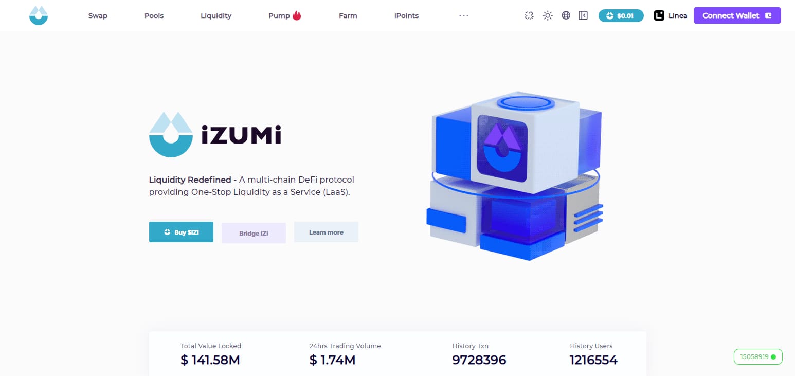 Izumi Finance - Decentralized Finance Platform for Yield Farming & Staking