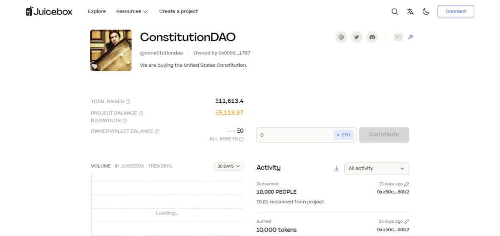 ConstitutionDAO (PEOPLE)