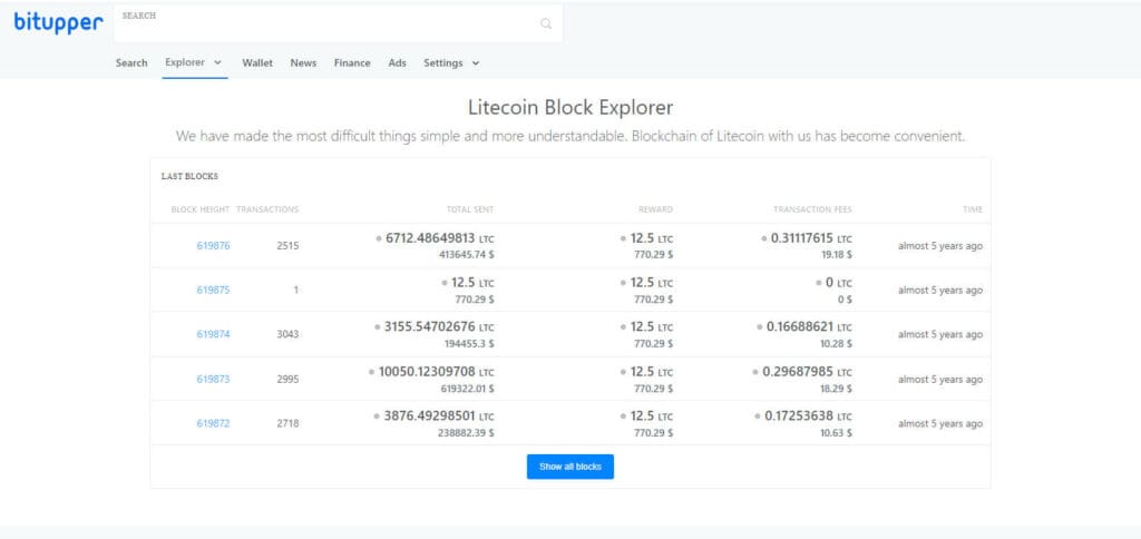 10 Best Litecoin Blockchain Explorer 7 Bitupper Explorer