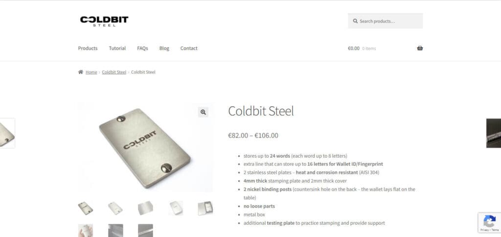 10 Best Seed Phrase Storage Options 8 Coldbit Steel