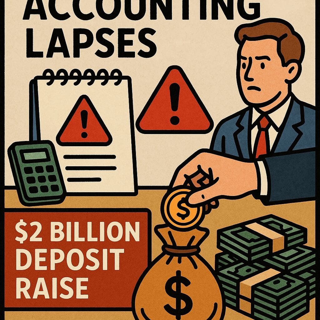 Accounting Lapses and $2 Billion Deposit Raise