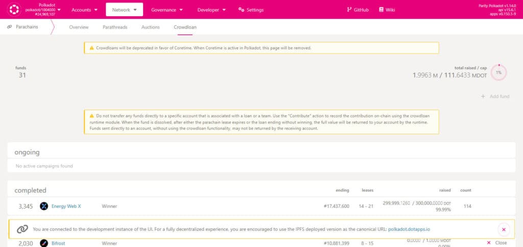 How to Invest in Polkadot Crowdloans – A Beginner's Guide 5 Visit the Polkadot Crowdloan Page
