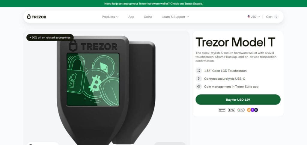 10 Best Crypto Wallets in Australia 4 Trezor Model T