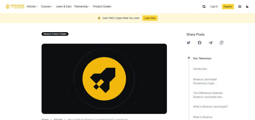 10 Top Crypto Launchpads To Join In 2025 | Best Platforms For Early Investments 2 Binance Launchpad