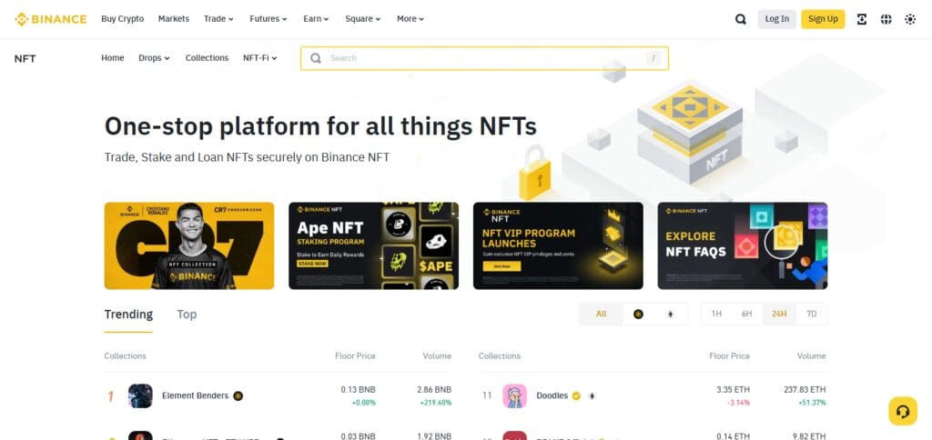 Log In: Access your Binance account.