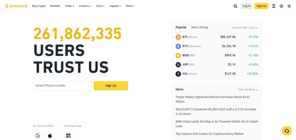 Step 1: Create an Account on Binance