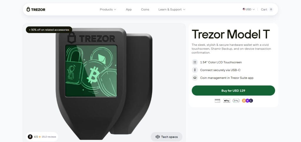 10 Best Altcoin Wallet Apps In March 2026 10 Trezor Model T