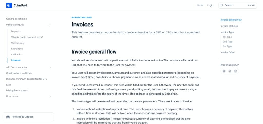 Coinspaid Crypto Invoice