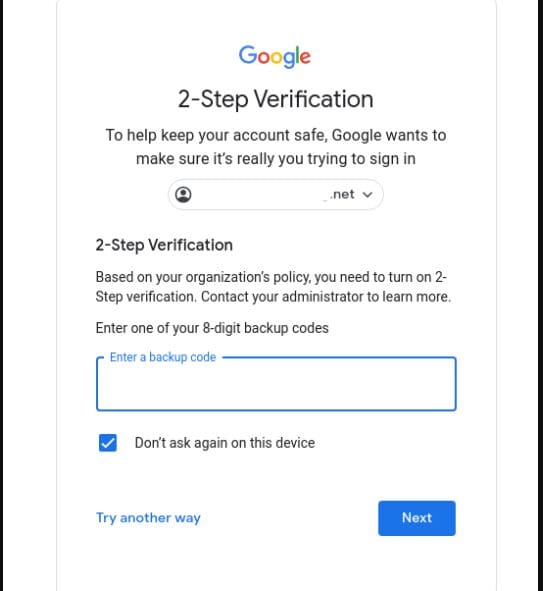 Two Step Verification