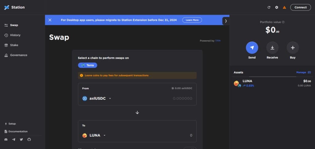 Setup your Station Wallet
