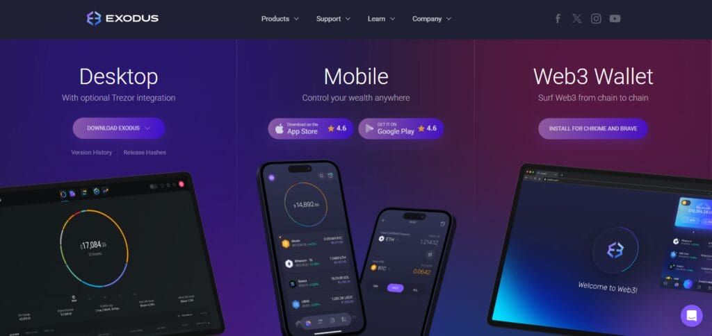 Downloading and Installing Exodus Wallet: