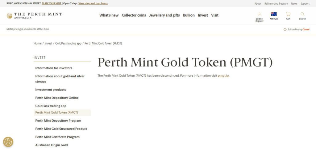 10 Best Tokenized Assets Coins By Market Cap 7 Perth Mint Gold Token (PMGT)
