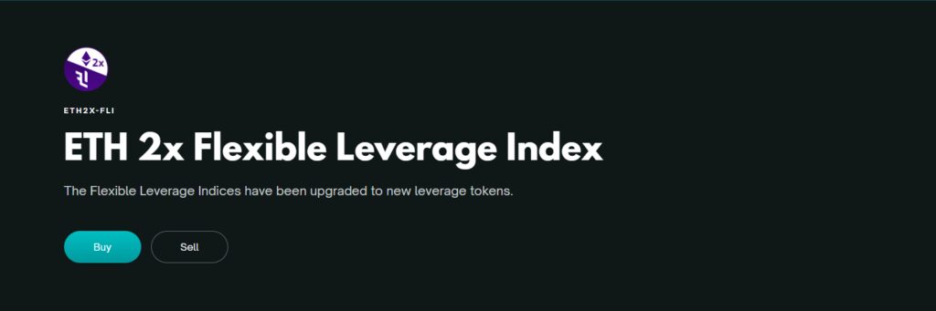 10 Best Index Coop Defi Index Coins 6 ETH 2x Flexible Leverage Index (ETH2x-FLI)