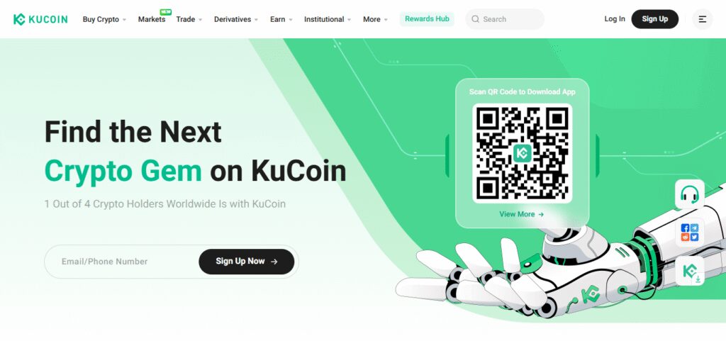 10 Best Crypto Exchange with Built-in Cold Wallet Protection 9 KuCoin