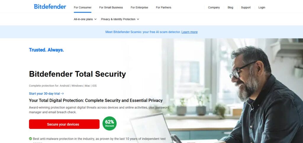 10 Best Antivirus for Crypto Security in 2026 | Protect Your Assets 2 Bitdefender Total Security