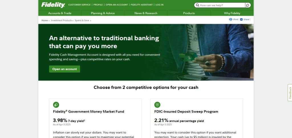 Fidelity Investments Cash Management Account