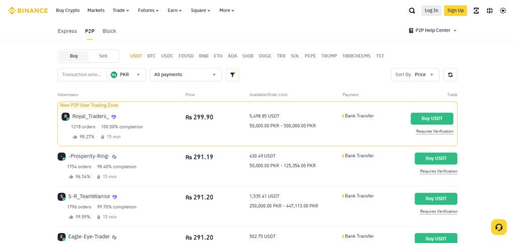 Binance P2P
