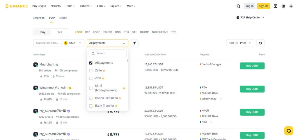 Binance P2P