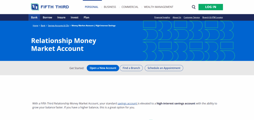 Fifth Third Bank Money Market Account Summary