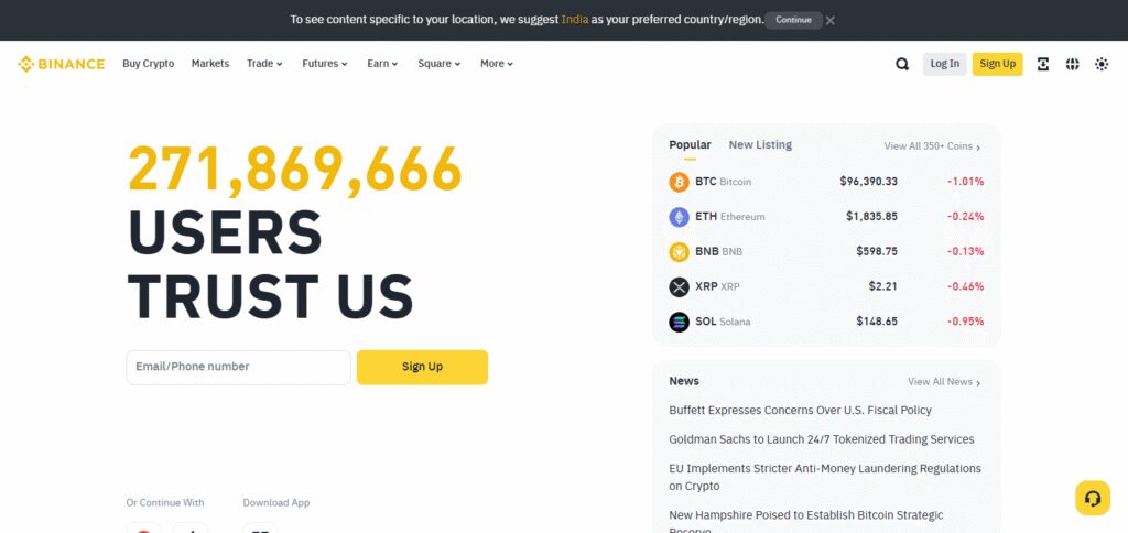 10 Best Crypto Exchange with AI Risk Management Tools 3 Binance
