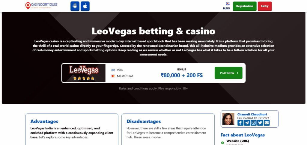 10 Best MuchBetter Casinos In 2026 8 LeoVegas Casino