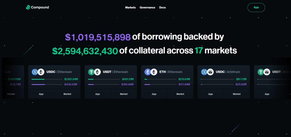 Top Peer-to-Peer Crypto Borrowing Platforms with Low Interest Rates 9 Compound