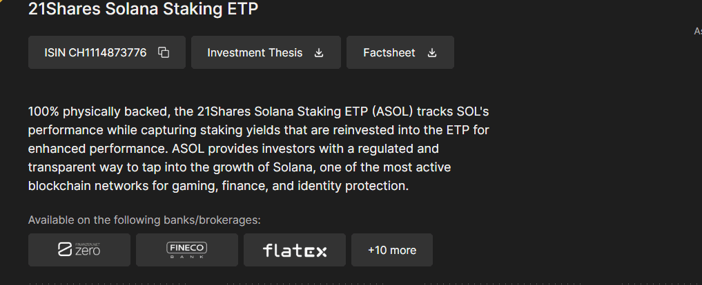 21Shares Solana Staking ETP (CH1114873776)