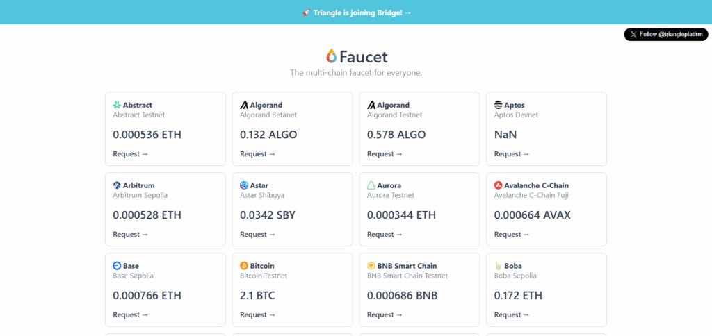 Go to Triangle SUI Faucet 
