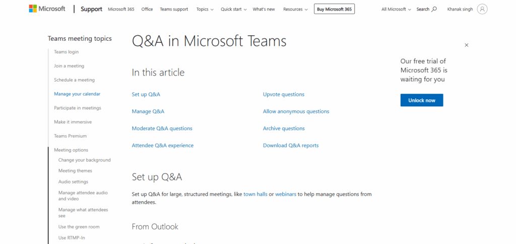 Microsoft Teams Live Q&A