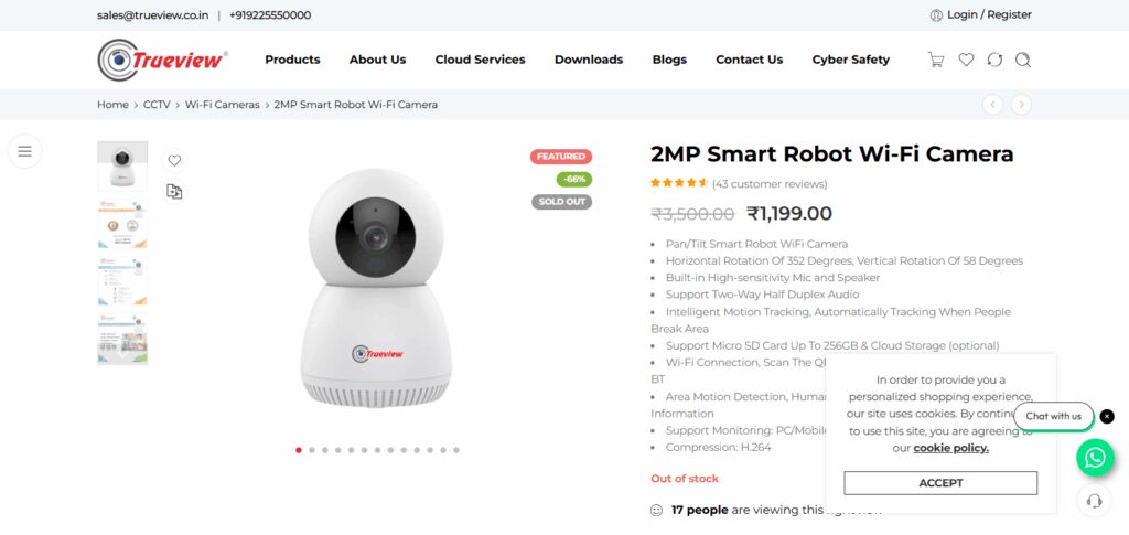 8 Best House CCTV Cameras for Home Security in 2026 5 Trueview 2MP Smart Wi-Fi Camera