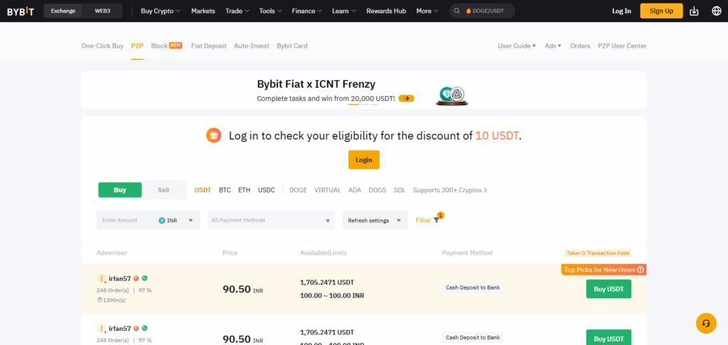 9 Best P2P Crypto Exchanges in Asia with Minimal KYC (2026) 4 Bybit P2P