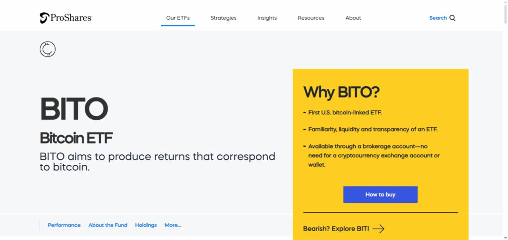 10 Best Crypto ETFs to Buy in 2026 4 ProShares Bitcoin Strategy ETF (BITO)