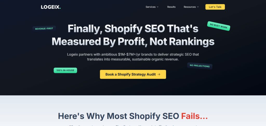 10 Best Shopify SEO Companies in 2026 3 Logeix