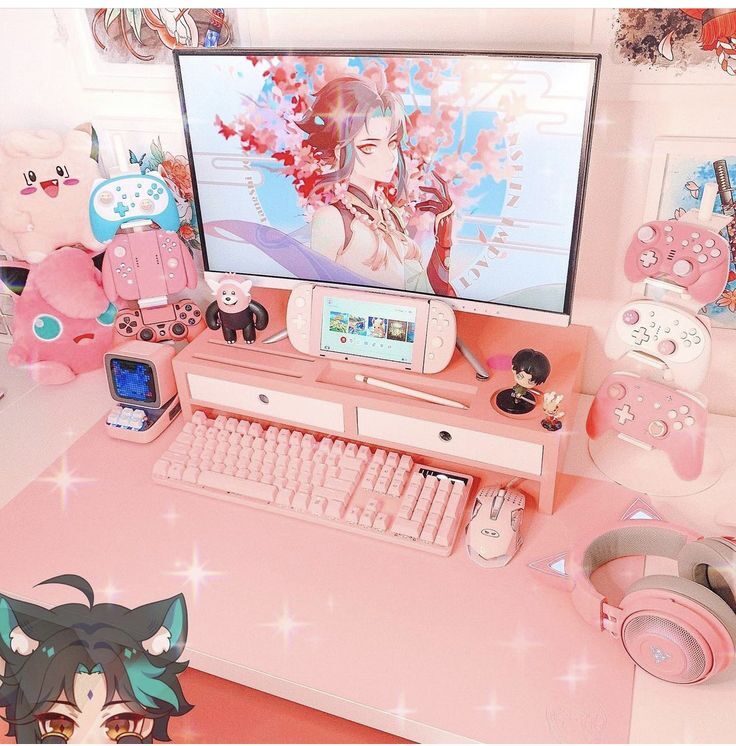 Floating Desk Kawaii Setup