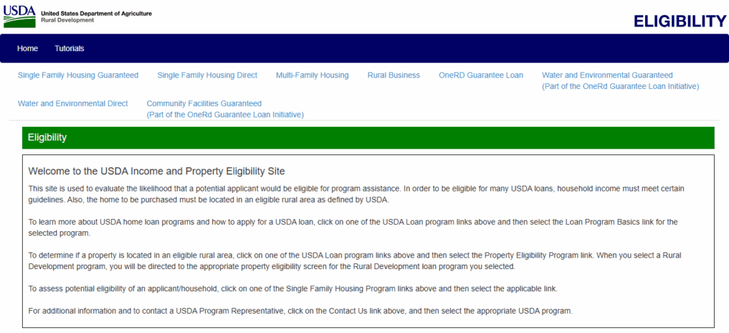 USDA Loans (U.S. Department of Agriculture)