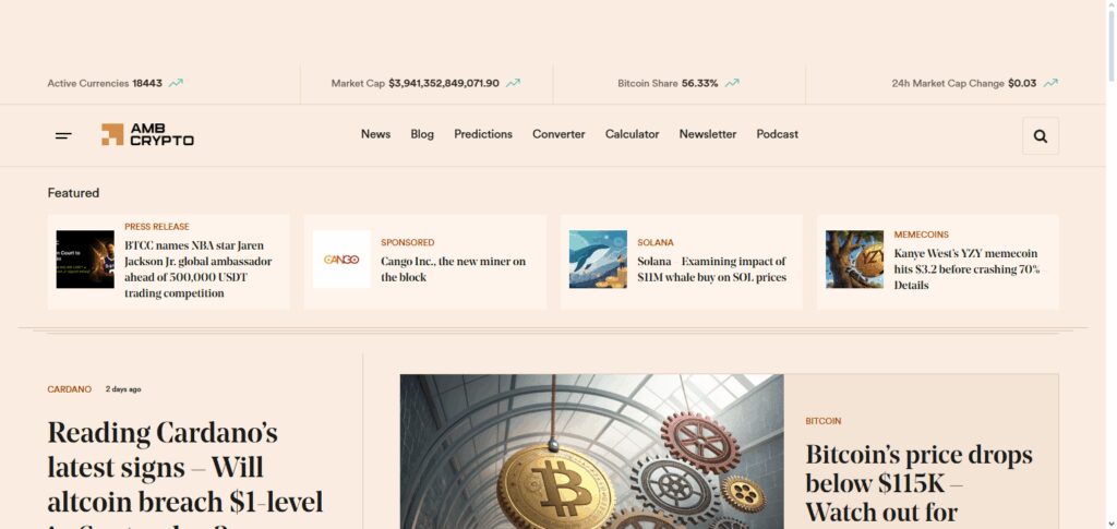 8 Best Crypto News Websites in India for Reliable Updates & Market Insights 7 AMBCrypto