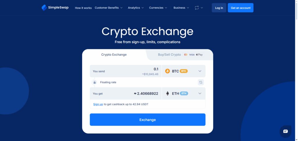 FixedFloat Crypto: Fast, Reliable, and Secure Crypto Exchange 5 SimpleSwap.io