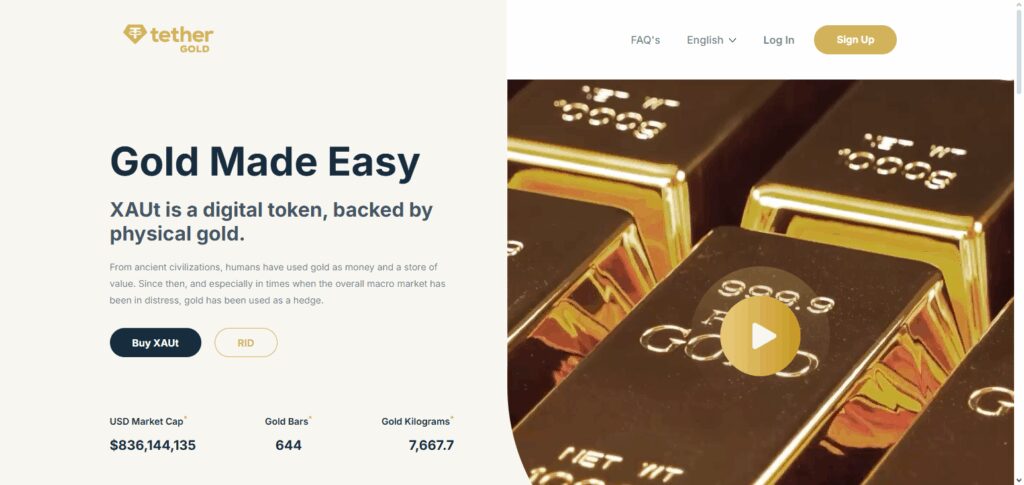 8 Best Crypto Alternatives to Stablecoins for Price Stability 6 XAUt (Tether Gold)